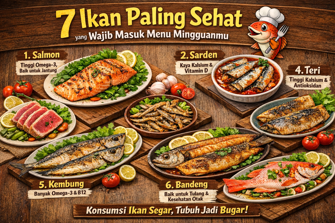 7 Ikan Paling Sehat yang Wajib Masuk Menu Mingguanmu